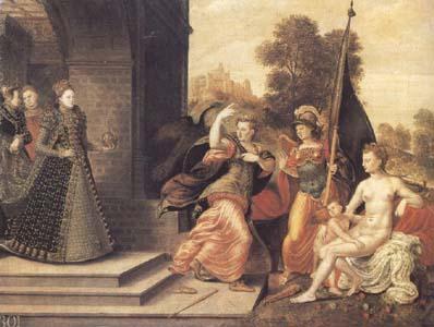The Brunswick Monogrammist Elizabeth I and the three Goddesses (mk25) France oil painting art